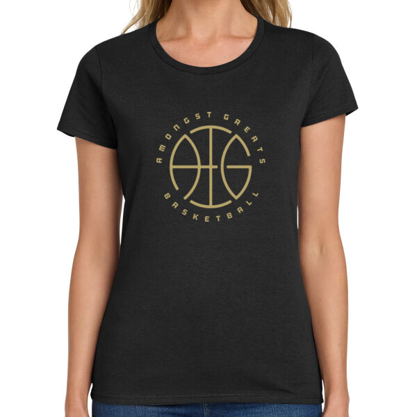 Amongst Greats Basketball Ladies Heavy Cotton 100% Cotton T Shirt Thumbnail