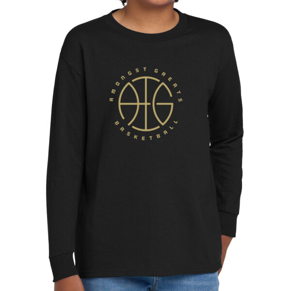 Amongst Greats Basketball Youth Heavy Cotton 100% Cotton Long Sleeve T Shirt Thumbnail